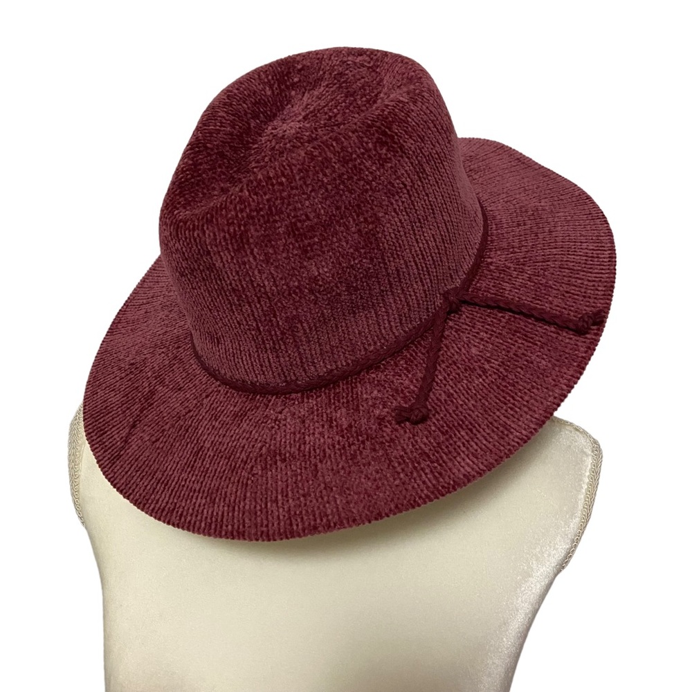 Mini Corduroy Wide Brim Pink Mauve Ladies Fall Corduroy Hat